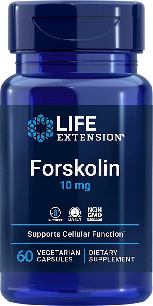 Lebensverlängerung Forskolin 10 mg, 60 Vegetarische Kapseln (Pack von 2)