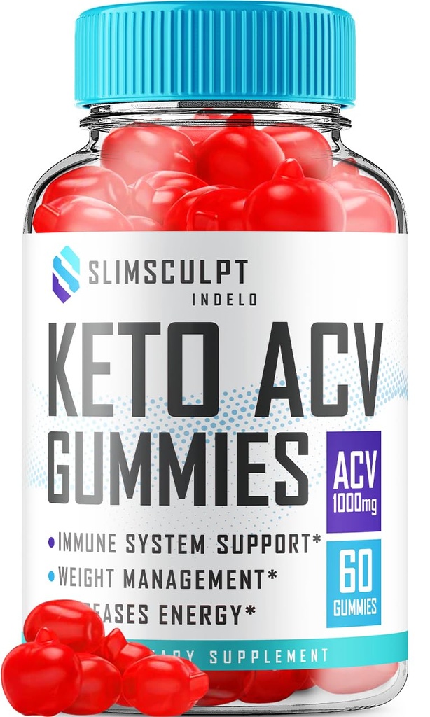 Slimsculpt Keto ACV Gummies - Advanced Formula Slim Sculpt Keto Plus ACV Gummies Apple Cider Vinegar Keto Slimsculpt ACV Gummies Dietary Supplement Reviews Men Women (60 Gummies)