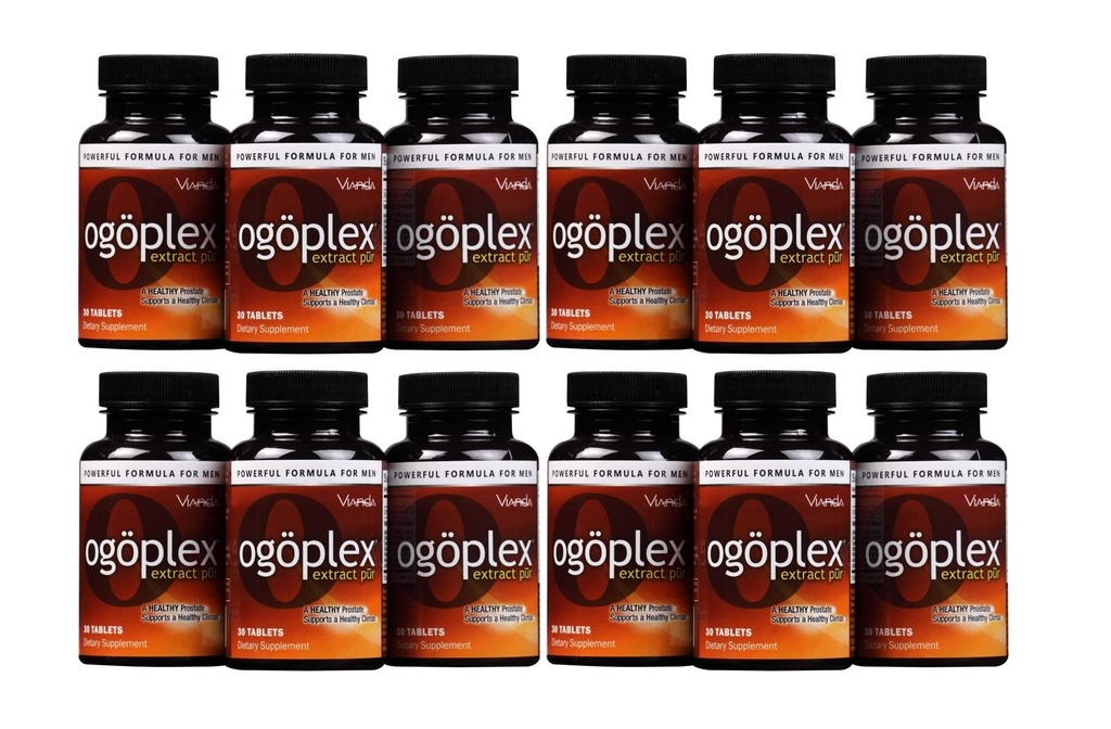 ogoplex® | Male Prostata Gesundheit und Urinary Support Supplement mit Graminex® Swedish Flower Pollen, Saw Palmetto, Phytosterols & Lycopene - 1 Monat Supply (12 Pack)