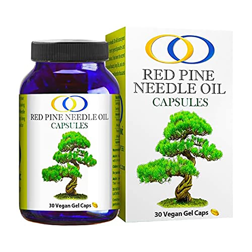 Caps d'huile de pin rouge optimalement biologique - Supplément santé pour le support du système immunitaire extrême - Vital Cell & DNA Support - #1 Vegan Body Cleanse for Foreign Invadors - Pinus densiflora - BioActive