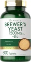 Carlyle Brewers Hefe Tabletten mit Vitamin B12 | 1500mg | 500 Graf | Non-GMO & Vegetarische Ergänzung
