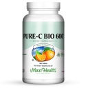 Supplément complexe de vitamine C 600 mg – Comprimés de vitamine C à dose quotidienne recommandée avec des bioflavonoïdes de citron, du calcium et du phosphore – Soutien de santé immunitaire – Pure-C Bio 600 Non-OGM, VIT C Végétalien 180 Comprimés
