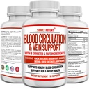 Blood Circulation & Vein Support Supplement, 90 Caps, Hilft mit Spider und Varicose Venen, unterstützt Gefäße, Bein und Herz-Kreislauf-Gesundheit mit Niacin, Ginger, Cayenne Pepper