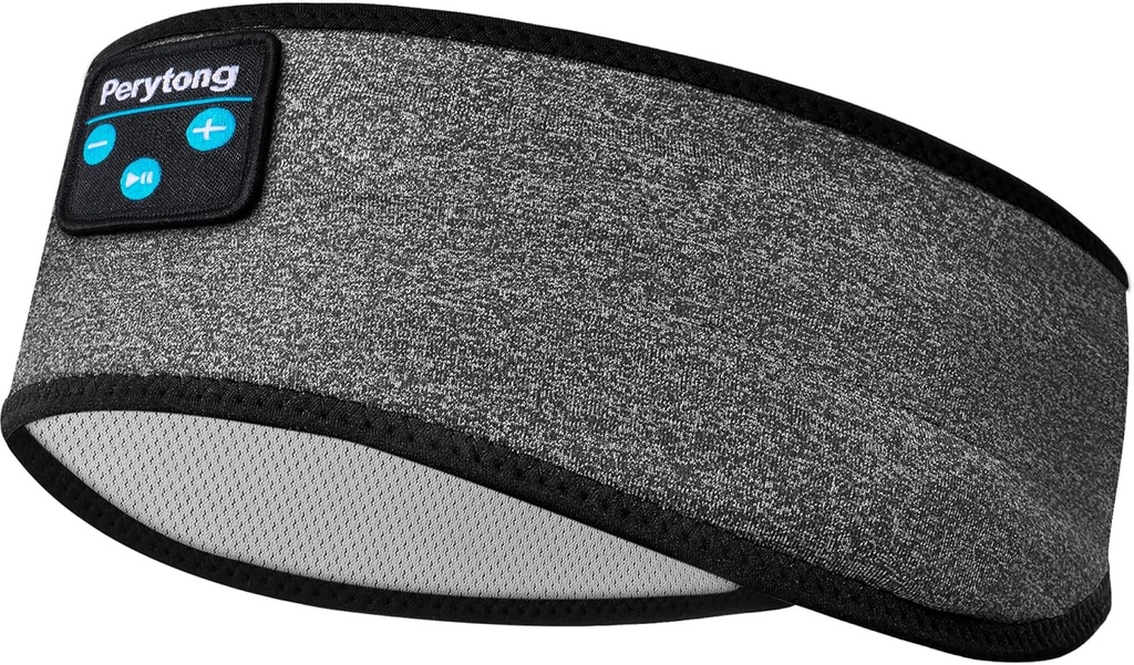 Perytong Bluetooth Schlaf Kopfhörer Stirnband - Weiche elastische bequeme Stirnband, Geschenke für Herren, Frauen, Jugendliche