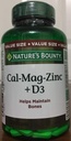 Nature's Bounty Calcium Magnesium Zink mit Vitamin D3, 200 Kapseln (Packaging Mai Vary)
