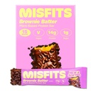 Misfits Vegan Protein Bars, Brownie Batter - Aktualisierte Rezept | Plant Based, Low Sugar & Carb, High Fiber Snacks | Pack von 15