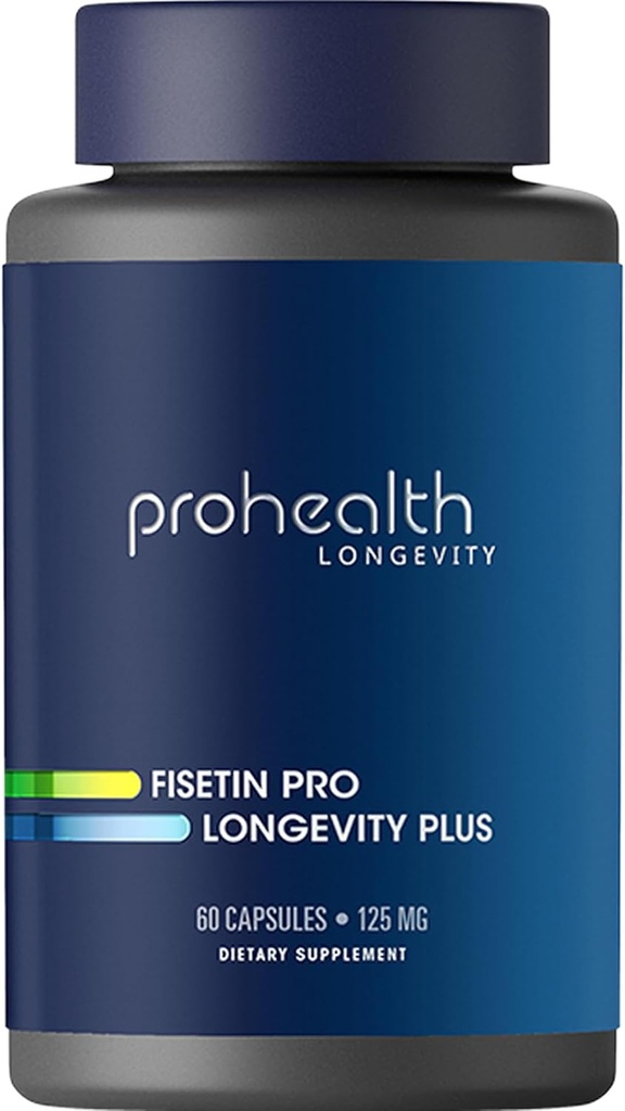 ProHealth Fisetin ergänzt-15X bessere Absorption von Polyphenol Blend + MCT Öl. 3. Partei getestet Pure. USA Hergestellt. Leistungsstarkes Antioxidans + Senolytic. Fisetin Supplement 125mg X 60 Servierungen