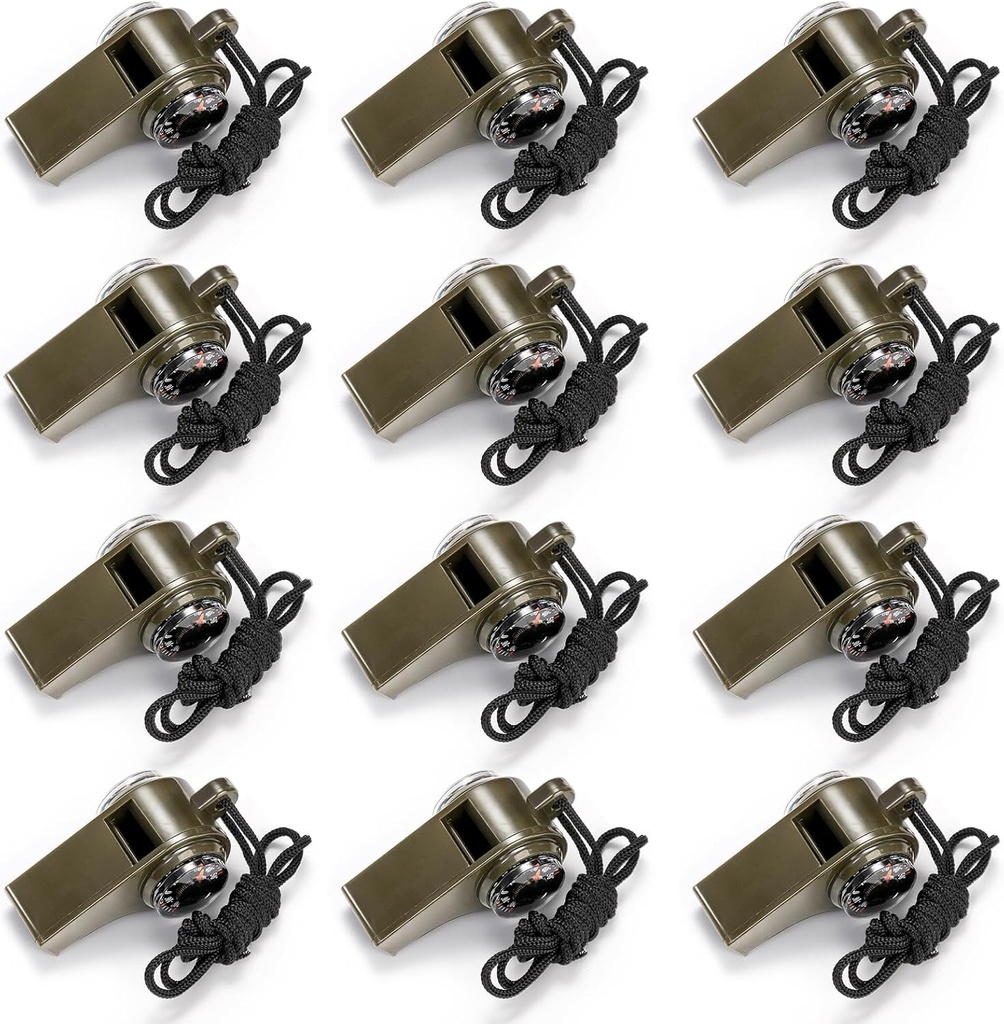 Kingrol 12 Pack Sicherheit Whistles für Erwachsene, Loud Emergency Whistles mit Lanyard für Booten, Wandern, Camping und Klettern
