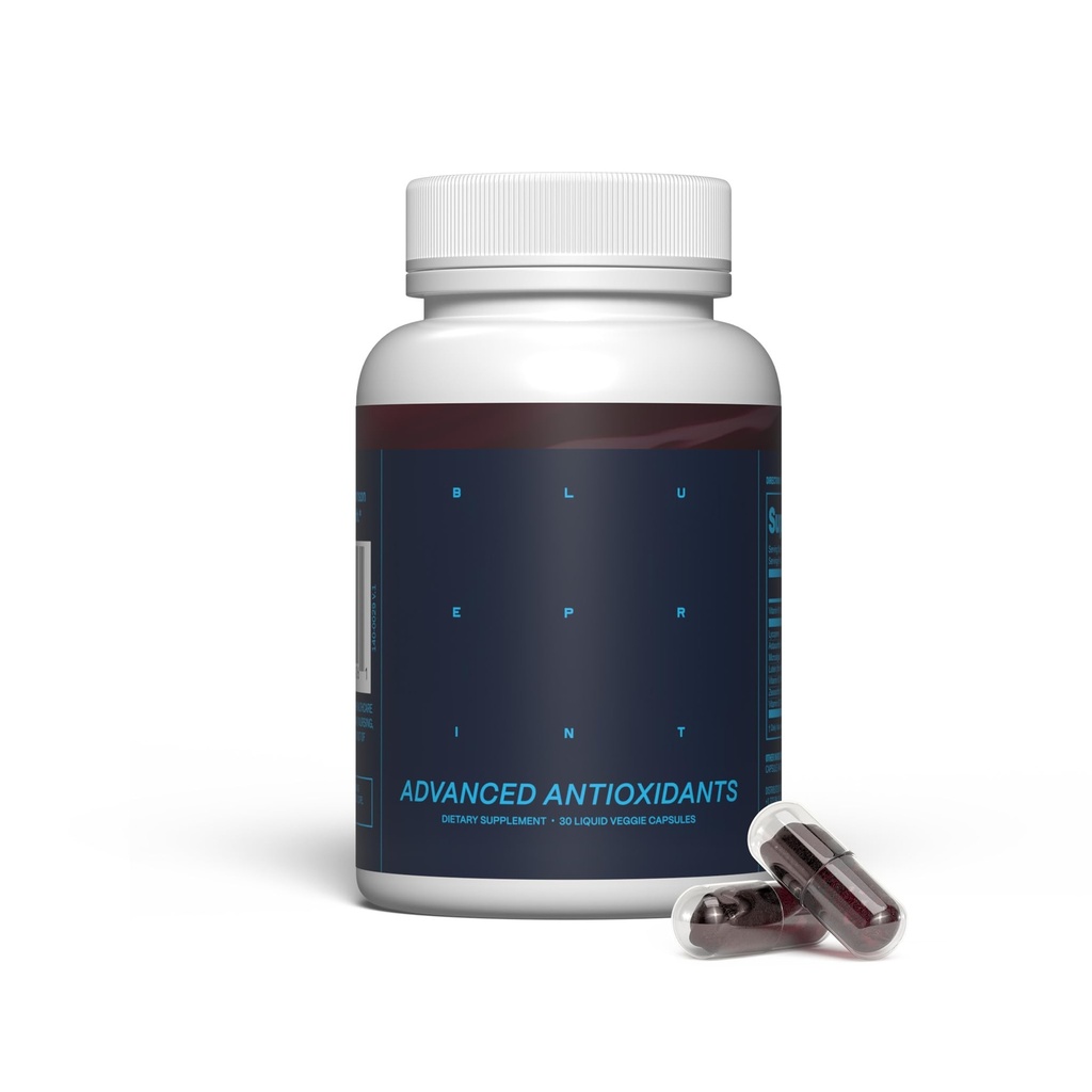 Blueprint Bryan Johnson Supplément antioxydant avancé – Lutéine, Zeaxanthin, Lycopène, Vitamine K1, K2 – Capsules végétaliennes pour la vision, les os et le soutien cardiaque – Formule mise à jour des softgels essentiels