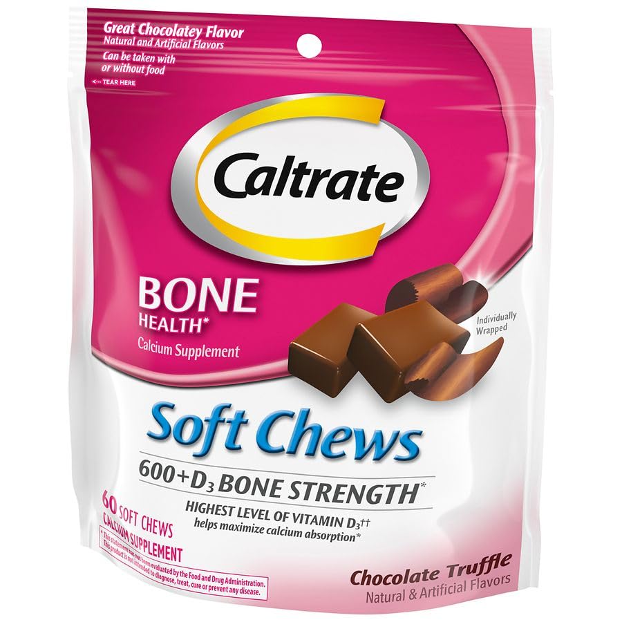 Caltrate Calcium & Vitamin D Soft Chews Schokoladentrüffel 60 Jeder (Pack mit 6)