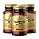 Solgar Zinc Picolinate 22 mg, 100 Tabletten (Pack von 3) - Fördert gesunde Haut - Unterstützt Immunsystem, Normaler Geschmack & Vision - Antioxidans - Non-GMO, Vegan, Glutenfrei, Kosher - 300 Gesamt Servietten