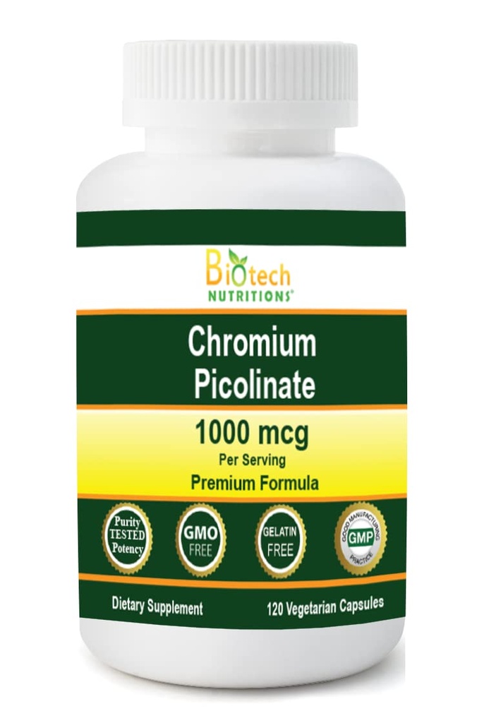 Picolinate de chrome 1000 MCG Servant 120 capsules végétales