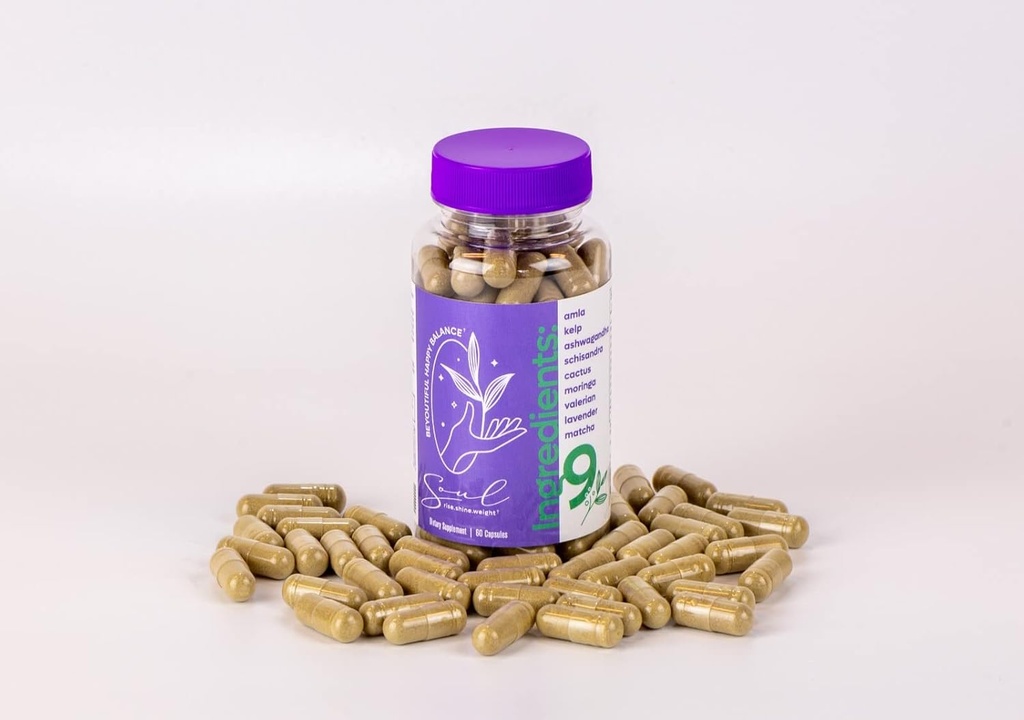Beyoutiful Happy Balance Soul Nahrungsergänzung Weight Loss & Appetite unterdrückende Stoffwechsel Unterstützung für Fettverbrennung. Suplemento para supresion de apetito y bajar de peso, quema de grasa