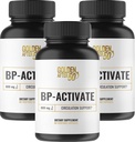 Golden After 50 BP-Activate - Stickstoffmonoxid-Ergänzung mit essentiellen Aminosäuren - Blutzirkulation und Herzgesundheitsunterstützungsergänzung - 3 Flaschen - 800mg L Arginin, AAKG, L Citrulline