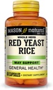 MASON NATURAL Red Yeast Rice, unterstützt Herzgesundheit & Blutzirkulation, Kräuterergänzung, 60 Kapseln
