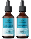 HERBAMA Herbal Liquid Drops Kit - Bundle of Motherwort Extract & Ashwagandha Tinkture 2 fl oz - Vegan, Non-GMO, Zucker & Alkoholfrei - 2 Pack