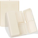 FYY Daily Pill Organizer, 7 Komponenten Tragbare Pille Fall Reisen Pille Organizer,[Folding Design] Pille Box für Geldbeutel, um Vitamine, Kaffee Leberöl, Ergänzungen und Medikamente-Weiß