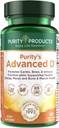 Produits de pureté Dr Cannell's Advanced D from Vitamine D3 Super Formula - emballé avec vitamine D, vitamine K2, zinc, citrate de magnésium, bore et taurine - 60 capsules végétariennes