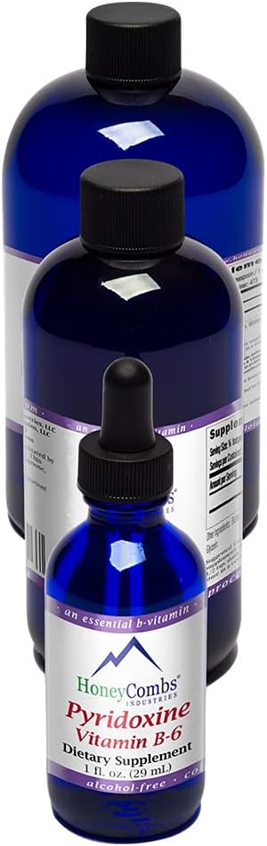 Vitamin B6 (Pyridoxin) Tropfen – Flüssiges Vitamin B Tropfen für natürliche Hirnfunktion Unterstützung, Blutgefäße und Immununterstützung – Flüssiges Vitamin-Mod-Ergänzung – Alkoholfreies Gesundheits-Ergänzungsmittel (16 Fl Oz)