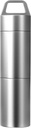 Petit étui à pilule (2 compartiments de conception), porte-clés porte-pilule en métal portable étanche Pill Box Container Mini Inox Pill Organizer for Travel Purse Pocket