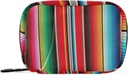 Pfrewn Pill Organizer Fall Mexikanisch Bunte Streifen Serape Reise Pille Box mit Reißverschluss 7 Tage Tragbare kleine wöchentliche Vitamin Medizin Ergänzung Halter Tasche für Frauen Männer