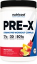 Nutricost Pre-X Xtreme Pre-Workout complexe poudre, punch de fruits, 30 portions, végétarien, non-OGM et sans gluten