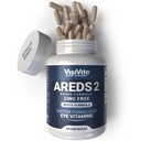 Sans zinc AREDS 2 Vitamines oculaires - Sans zinc Vitamines oculaires - Zeaxanthin Plus Lutéine Vitamines oculaires - Sans soja VCaps - Sans zinc et cuivre