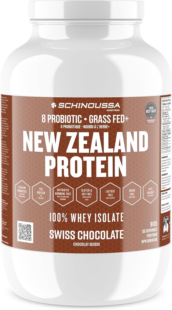 Super Foods Neuseeland WHEY Protein Isolate | 25-28G Protein | 0G von Zucker | 1G von Carbs | 110-112 Kalorien (Schweizer Schokolade, 2 LB)