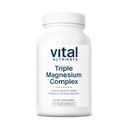 Vital Nutrients Triple Magnesium Complex Supplement | Vegan Magnesium Glycinate, Malate & Oxide 250mg | Easily Absorbed Magnesium Supplement for Stress, Muscle, Heart, Bone Support | 90 Capsules