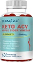 Keto ACV Gummies boost Mаtabolism with Apple cider Vinegar Suppléments kéto - sans gluten - Formule pour les hommes et les femmes - 1500mg - 60 comtes