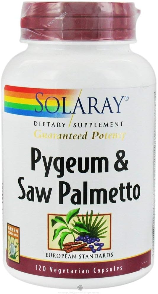Solaray - Pygeum & Saw Palmetto, 100 mg, 120 capsules de légumes