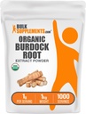 BulkSupplements.com Organic Burdock Root Extract Powder - Burdock Root Powder, Herbal Supplement - Vegan & Glutenfrei, 1g pro Servierung, 1kg (2.2 lbs) (Pack von 1)