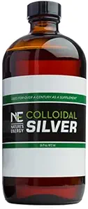 Nature’s Energy Colloidal Silver| 16 Oz, Effektiv, Antiseptic und Deodorizer für Innen, Steric und Elektrostatisch stabilisiert| 40 ppm
