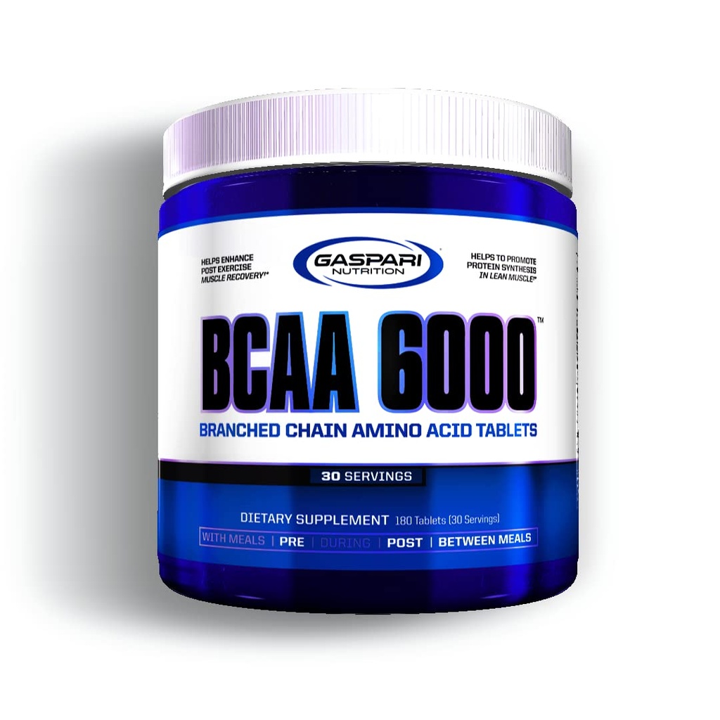 Gaspari Nutrition, BCAA 6000, Branch Chained Amino Acid Tablets, Muscle Soreness und Fatigue reduzieren, Aerobic und Anaerobic Sportleistung optimieren (30 Portionen)