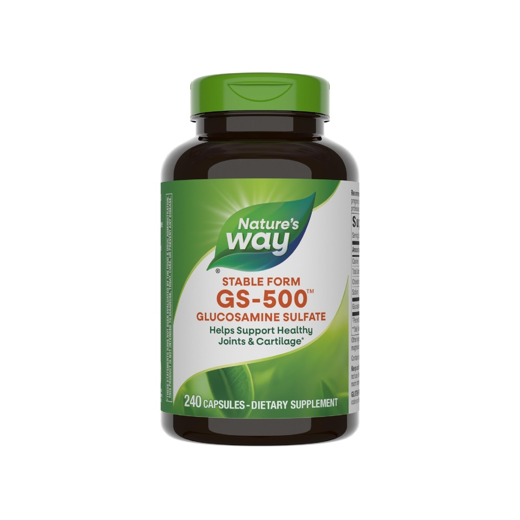 Nature's Way GS-500 Glucosaminsulfat, Joint Health Support Supplement*, 240 Kapseln