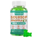 Soursop Graviola Gummies | 2000mg Soursop Blätter Extrakt für Verdauung, Zellunterstützung, Immununterstützung und Antioxidans | High-Absorption | Non-GMO, Vegan, 60 Gummis