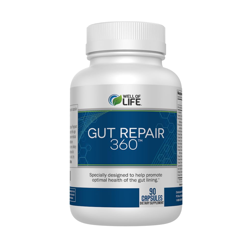 Gut Reparieren 360: Natürliche Formulierte Formel aus dem Labor - Reine Essenz Bio-Kapseln Nicht-GMO Gluten-freie Soja-freie Dairy-freie USA Made - Unterstützung Ihres gesunden Guts