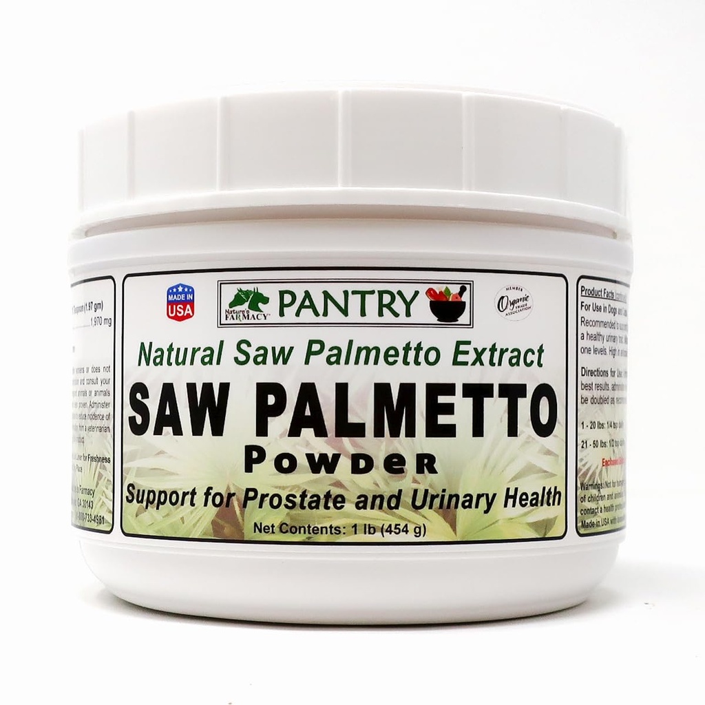 Dogzymes ont vu la poudre de Palmetto - Soulage les difficultés urinaires qui se développent quand une prostate élargie obstrue Urine de sortie de la Bladder