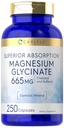 Carlyle Magnesium Glycinat | 665 mg | 250 Kapseln | Non-GMO und glutenfreie Formel | Essential Buffered Mineral Supplement