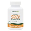 NaturesPlus Orangensaft Junior Kaubares Vitamin C - 100 mg, 90 Vegetarische Tabletten - Immununterstützungsergänzung, Antioxidans - Gentle On Stomach - Glutenfrei - 90 Servierungen