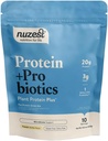 Nuzest - Protein + Probiotics – Gut Health - Superfood Powder Plant Protein Blend - 300g / 10.6 oz Pouch (10 Servierungen) (Französische Vanille, 300g)
