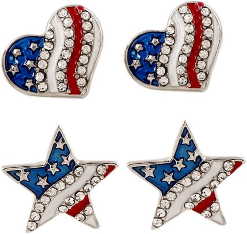 PRETYZOOM Patriotische Ohrringe American Flag Eardrop für Frauen Schmuck Eardrop Leichte modische Partei Zubehör