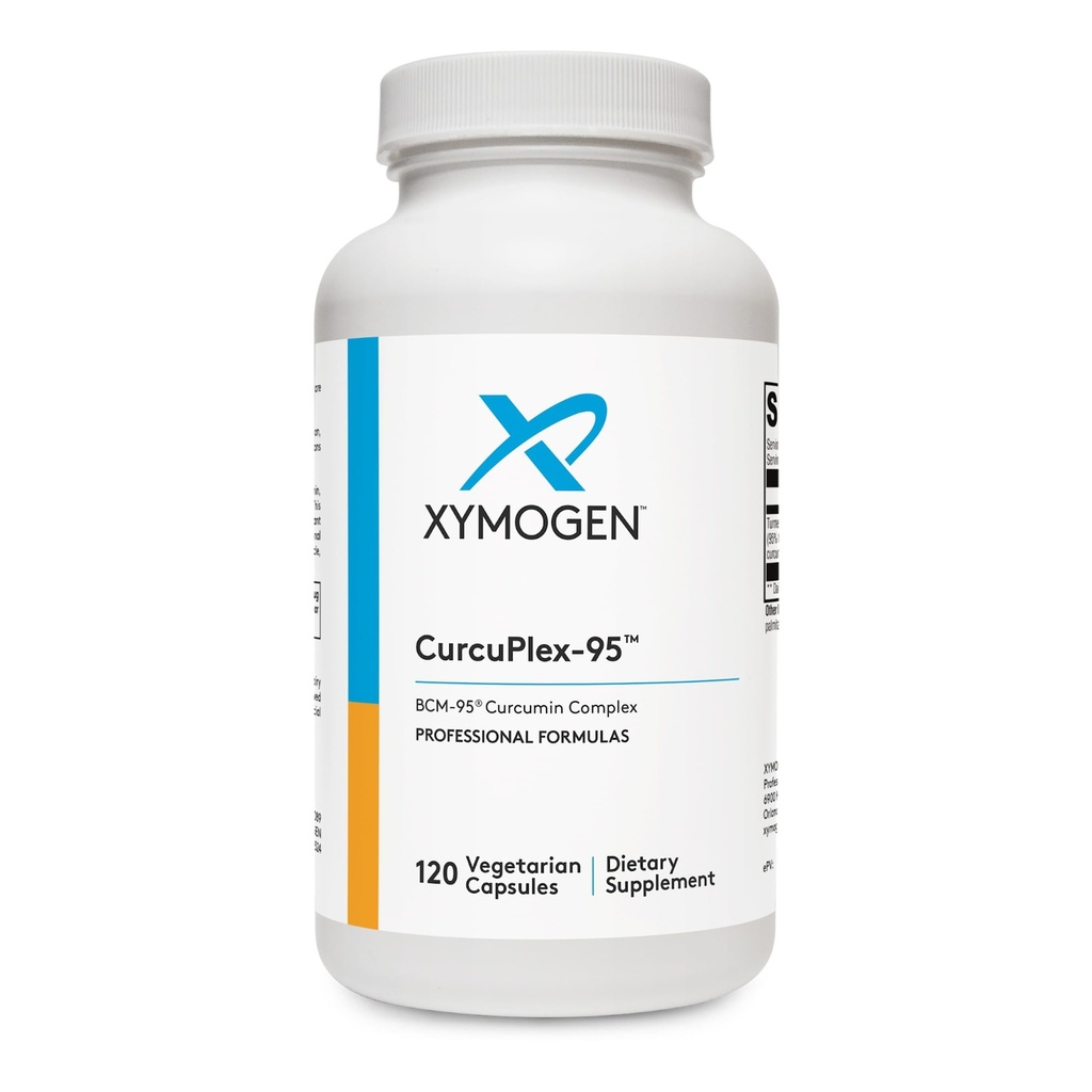 XYMOGEN CurcuPlex-95 - Kurkuma-Ergänzungen mit verbesserter Bioverfügbarkeit - Daily Brain Support Supplement (120 Vegan Turmeric Capsules)