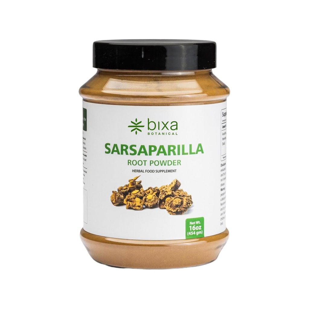 bixa BOTANICAL Sarsaparilla Root Powder | Hemidesmus Indicus (Anantmool) | Ayurvedic Herbal Supplement |Gluten Free, Non-GMO, Steam Treated, Vegan, 100% Pure,140+ Years of Herbal Heritage |1 lb/16oz