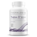 Theralogix Thera-D 6000 Supplément vitamine D - 6 000 UI (150 mcg) Comprimés vitamine D3 - 90 jours d'approvisionnement - Supplément de soutien immunitaire pour les femmes et les hommes - Aides à la santé des os et du coeur - Certifié NSF - 90 comprimés