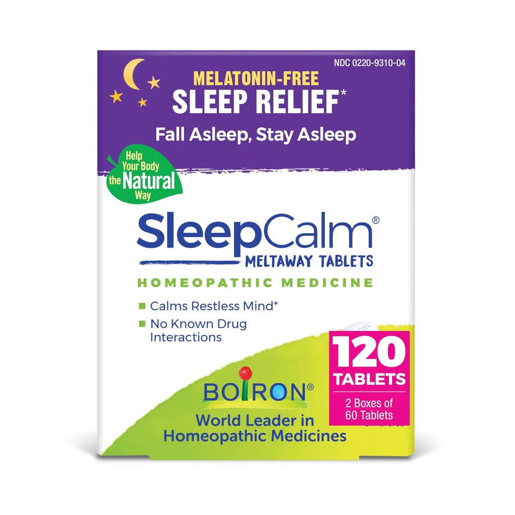 Boiron SleepCalm Sleep Aid for Deep, Relaxing, Restful Nighttime Sleep - Melatonin-Free und Non Habit-Forming - 60 Count (Pack von 2)