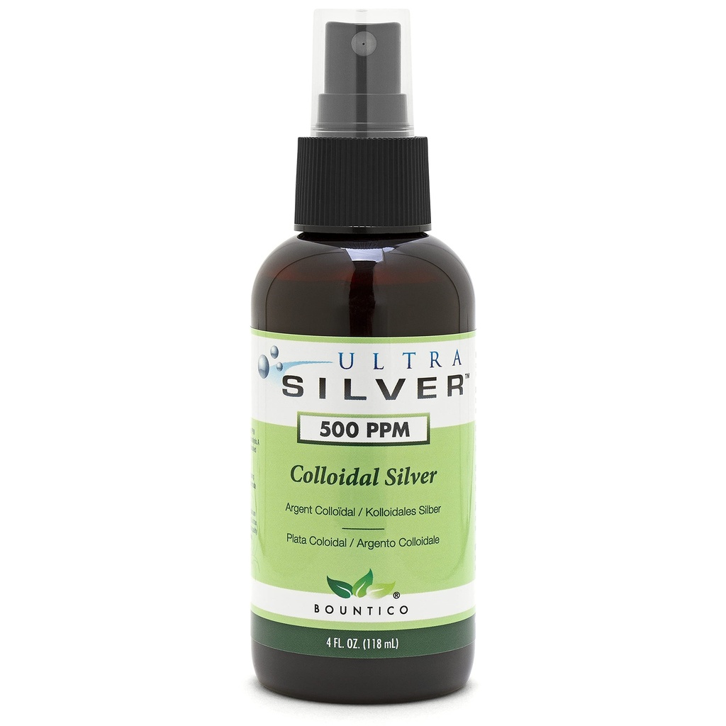 Ultra Silver Kolloid Silber | 500 PPM | 4 Unze | Fine Mist Spray