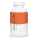Relumins Gluta 500 Kautabletten mit Glutathion, Hyaluronsäure, Vitamin C, Biotin & Collagen – unterstützt Hautton & Glow – Frucht-Punch Flavor – Made in USA – 60 Tabletten