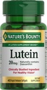 Natur Bounty Lutein Pillen, Augengesundheit Nahrungsergänzungsmittel und Vitamine, Unterstützung Vision Gesundheit, 20 mg, 40 Softgels