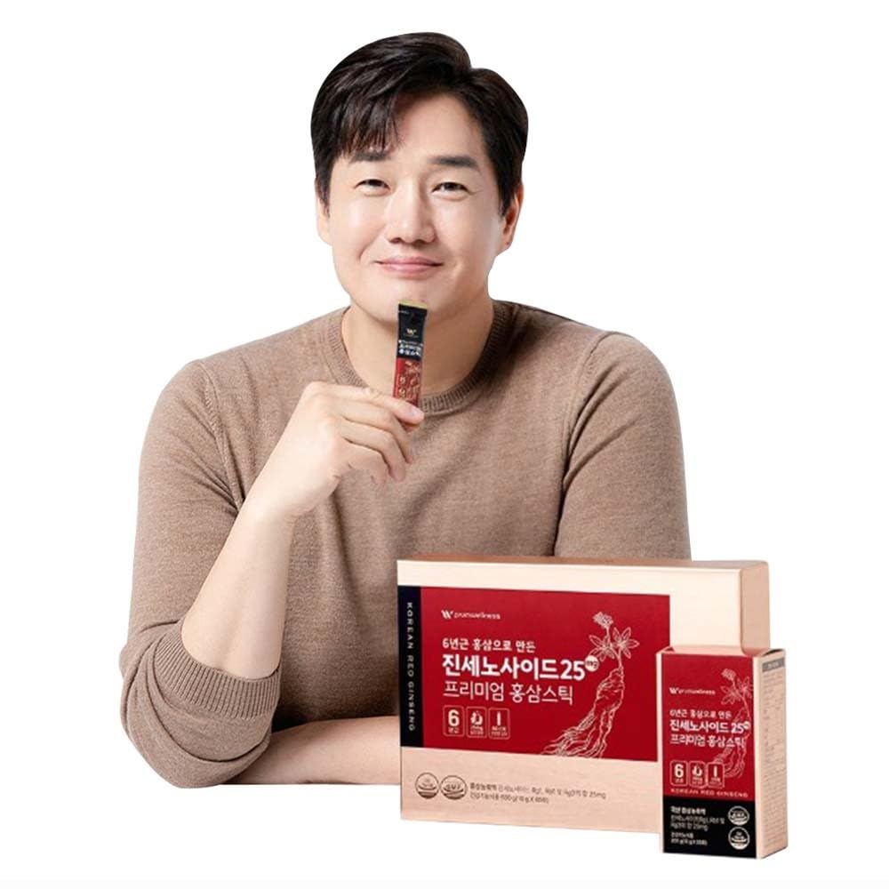 K-Herb Premium Korean Red Ginseng Sticks Liquid Portable Sticks mit Korean Red Ginseng Extract Keine Konservierungsstoffe (Ginsenoside 25mg 60P)